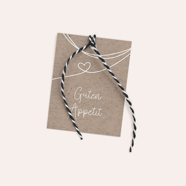 Besteckbanderolen und Serviettenanhänger - Unendlich verliebt