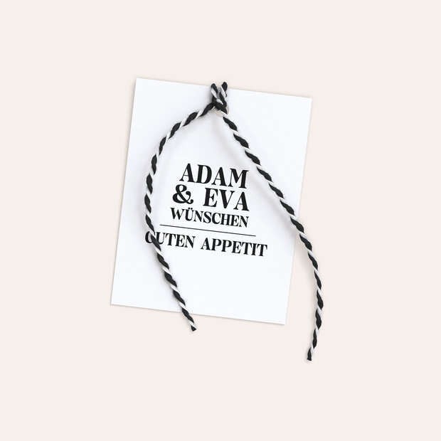 Besteckbanderolen und Serviettenanhänger - Das große Wort