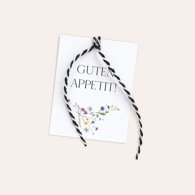 Besteckbanderolen und Serviettenanhänger - Blumige Vielfalt