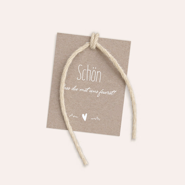 Besteckbanderolen und Serviettenanhänger - Rustique