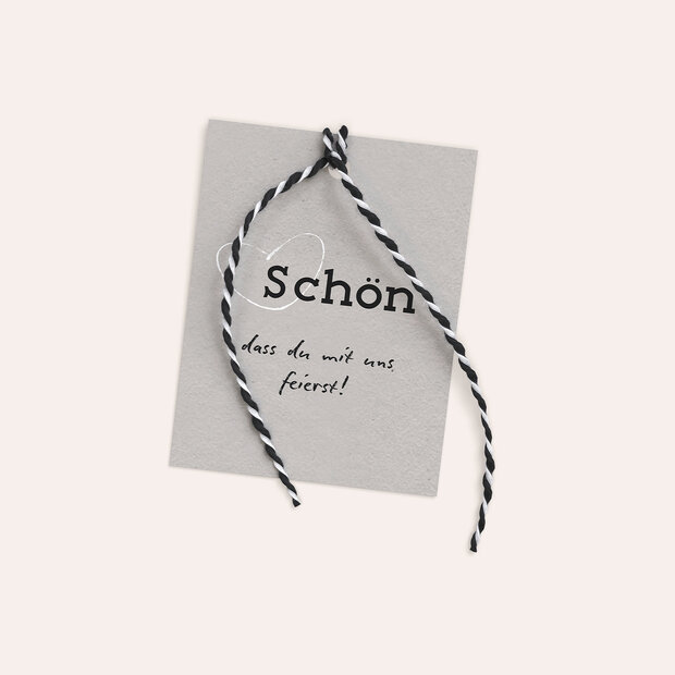 Besteckbanderolen und Serviettenanhänger - Love Ticket