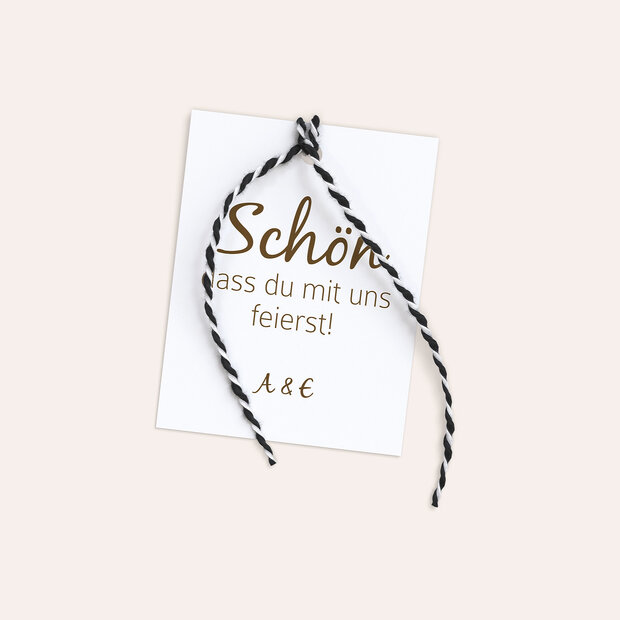 Besteckbanderolen und Serviettenanhänger - Liebe durch und durch