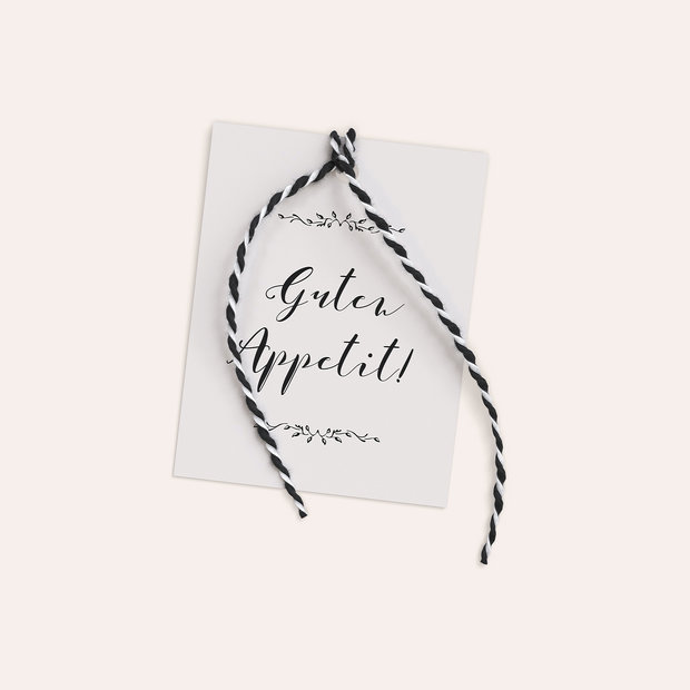 Besteckbanderolen und Serviettenanhänger - Blühende Zeit