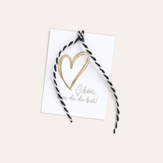 Geschenkanhänger - Herz über Kopf