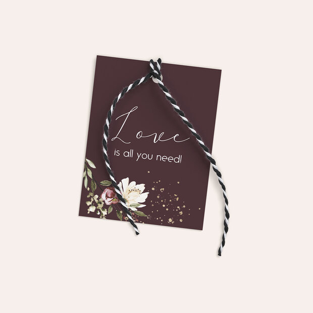 Geschenkanhänger - Florales Herz