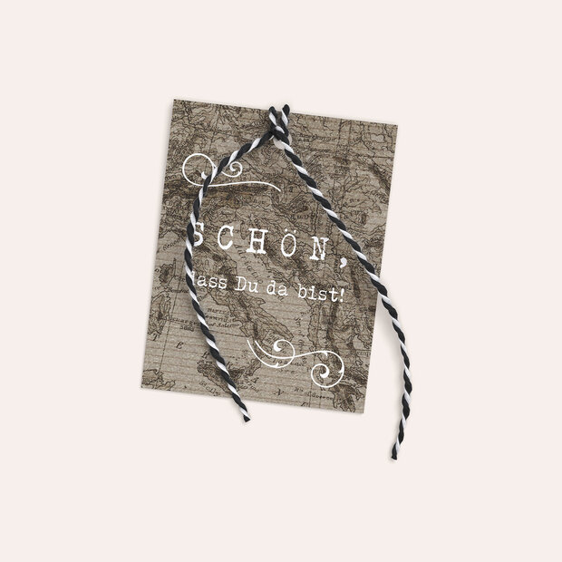 Geschenkanhänger - Unsere Weltkarte