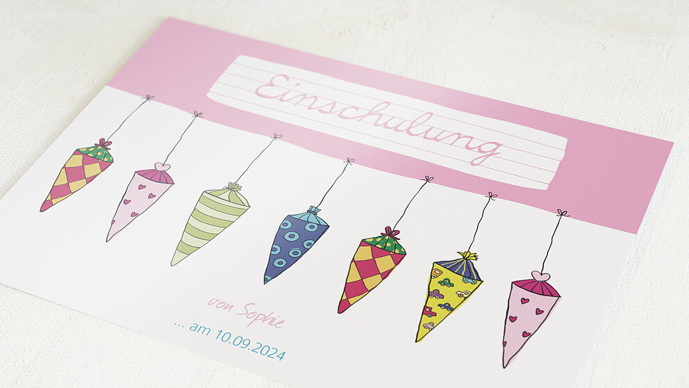 Einladungen Zur Einschulung Schultute Detail