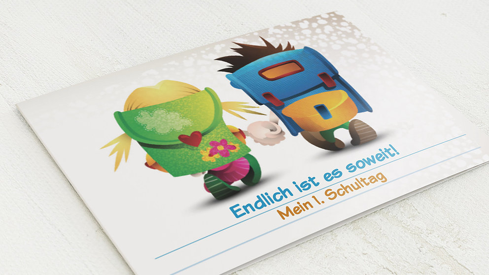 Einladungen Zur Einschulung Schulranzen Detail