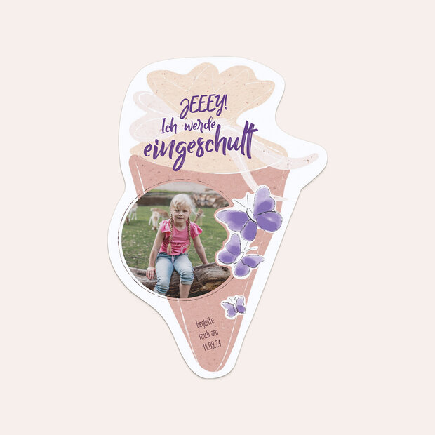 Einladungen zur Einschulung - Schmetterlingstanz