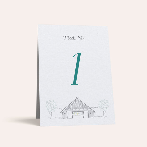 Tischnummern - Auf dem Land