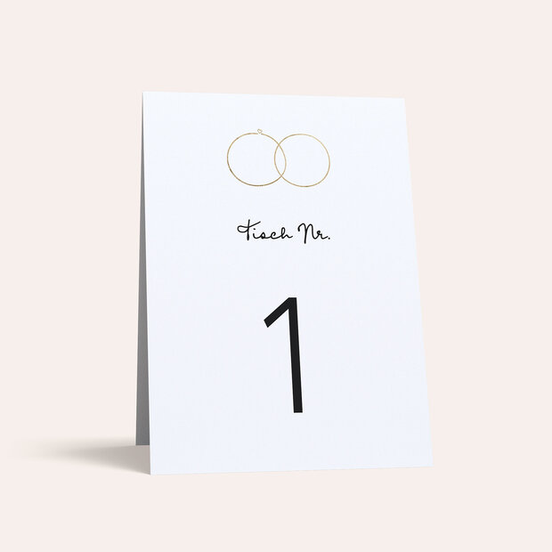 Tischnummern - Zarte Ringe