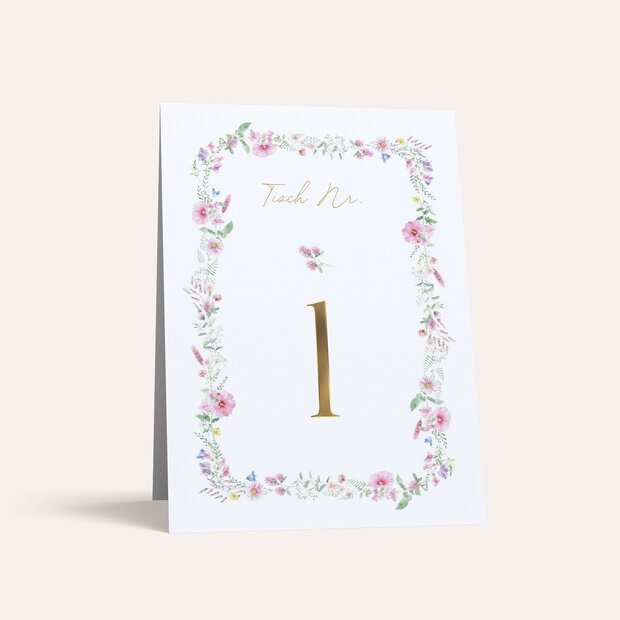 Tischnummern - Blütenversprechen