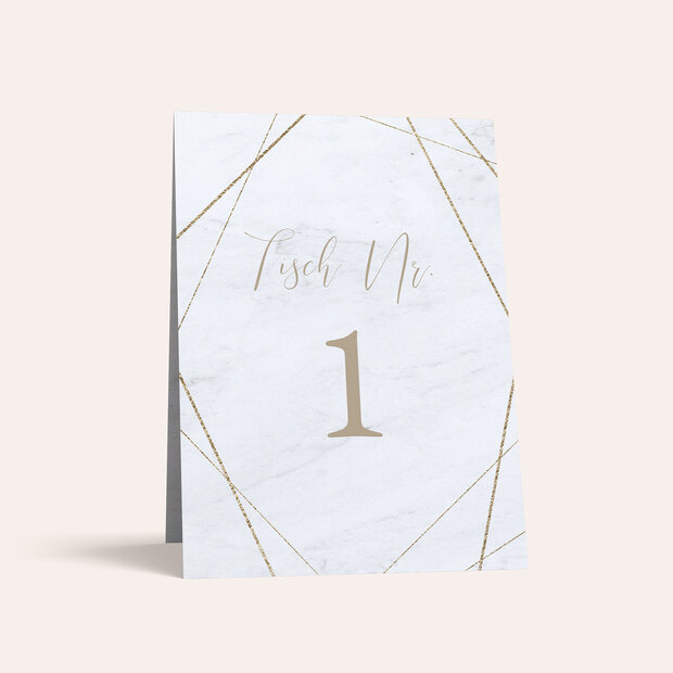 Tischnummern - Gold & Marmor