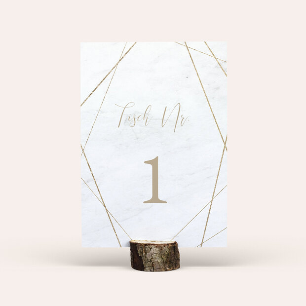 Tischnummern - Gold & Marmor