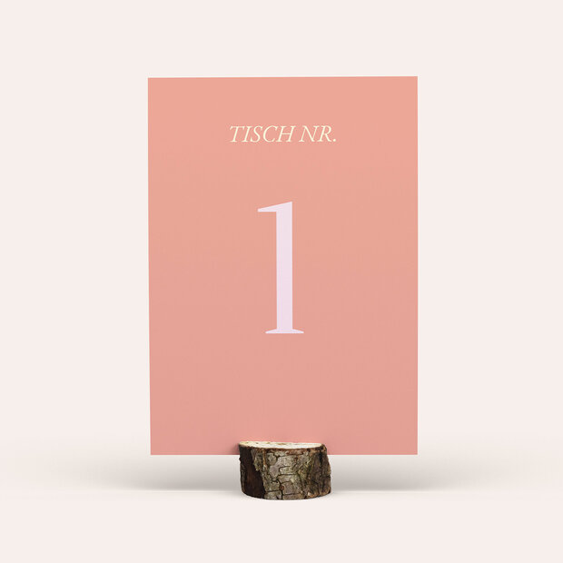 Tischnummern - Dreamy Peach Color Blocking