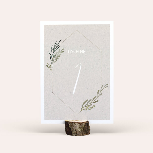 Tischnummern - Elegant gerankt