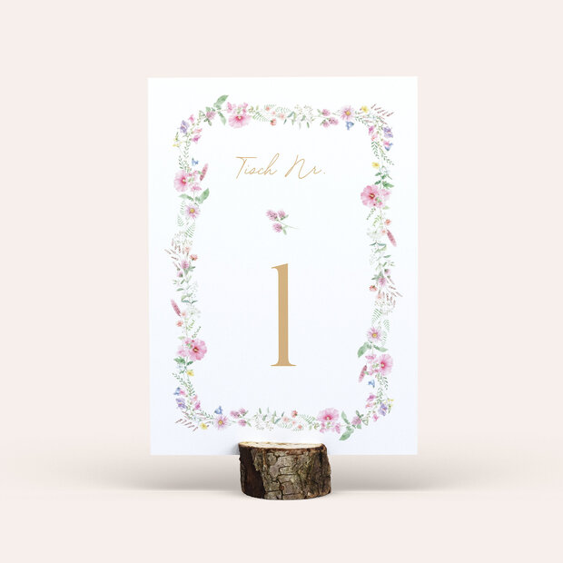 Tischnummern - Blütenversprechen
