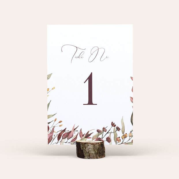 Tischnummern - Herbstlicher Traum
