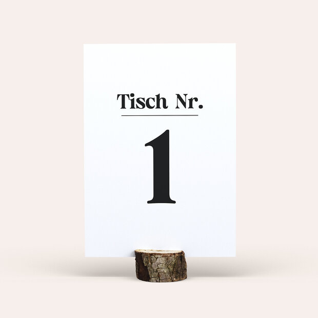 Tischnummern - Das große Wort