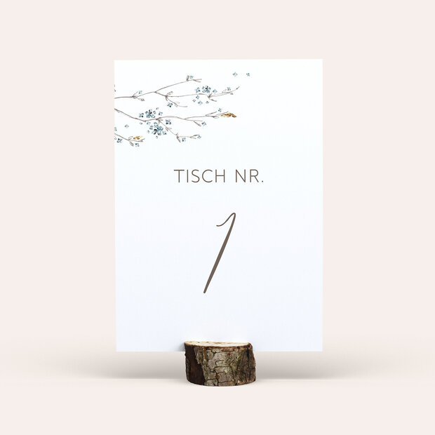 Tischnummern - Zeit der Blüte
