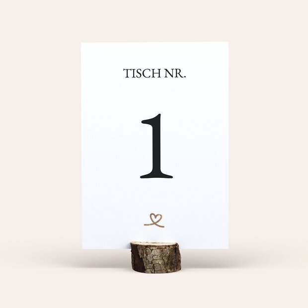 Tischnummern - Fokus auf uns