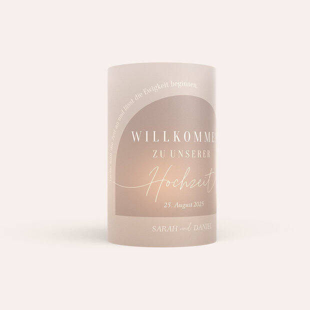 Windlicht als Tischdeko - Mocha Harmonie