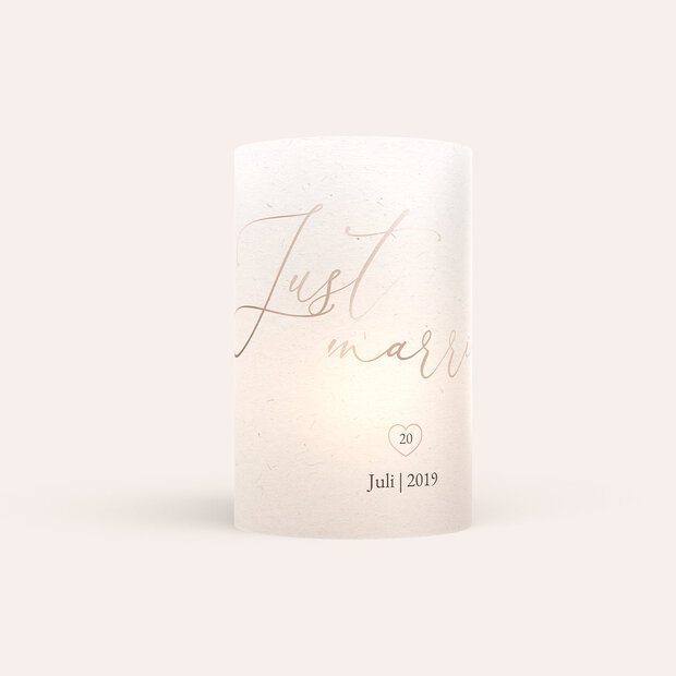 Windlicht als Tischdeko - Liebesbotschaft