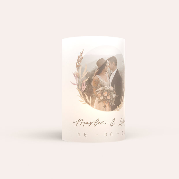 Windlicht als Tischdeko - Ähren & Gräser
