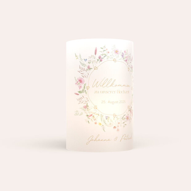 Windlicht als Tischdeko - Blütenversprechen