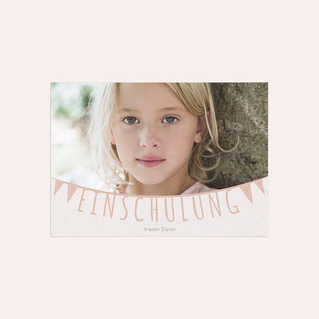 Danksagung Einschulung - Freudige Fähnchen