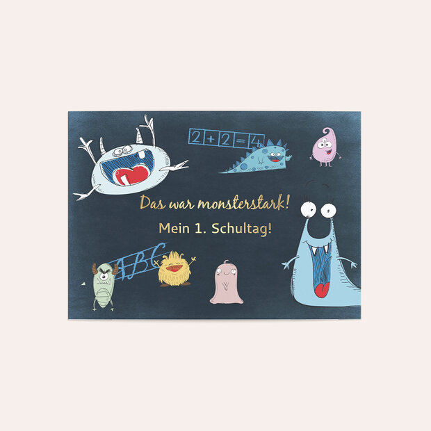 Danksagung Einschulung - School Monsters