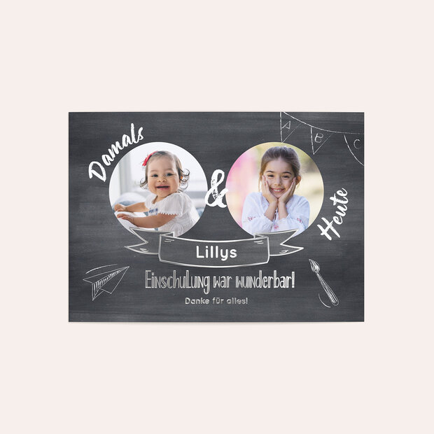 Danksagung Einschulung - Jetzt komme ich