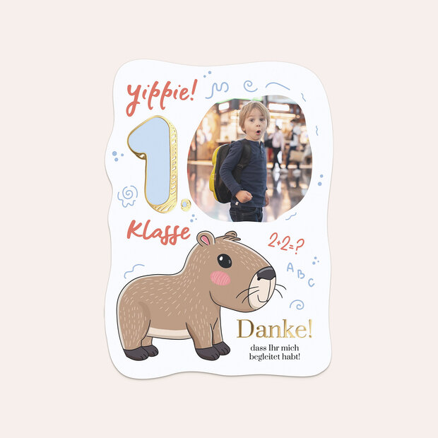 Danksagung Einschulung - Gruß vom Capybara