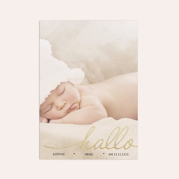 Menükarten Taufe - Hallo Baby