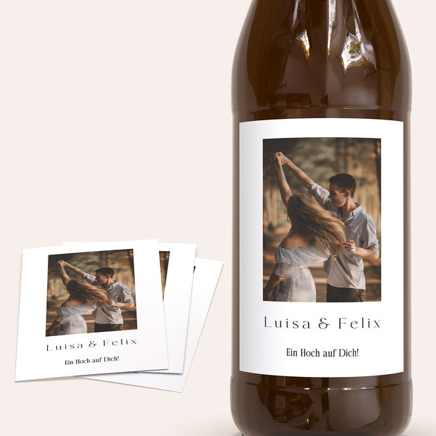 Bieretiketten Hochzeit - Pures Glück