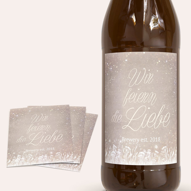 Bieretiketten Hochzeit - Zauberlicht