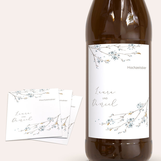 Étiquettes de bière Mariage - Zeit der Blüte