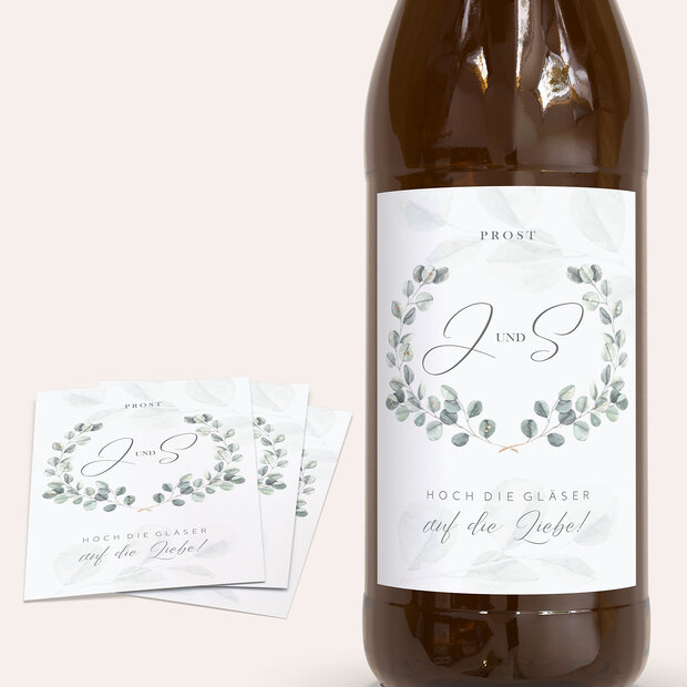 Bieretiketten Hochzeit - So verliebt