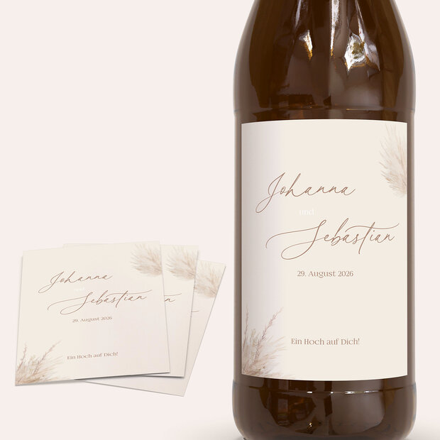 Bieretiketten Hochzeit - Toffee Boho
