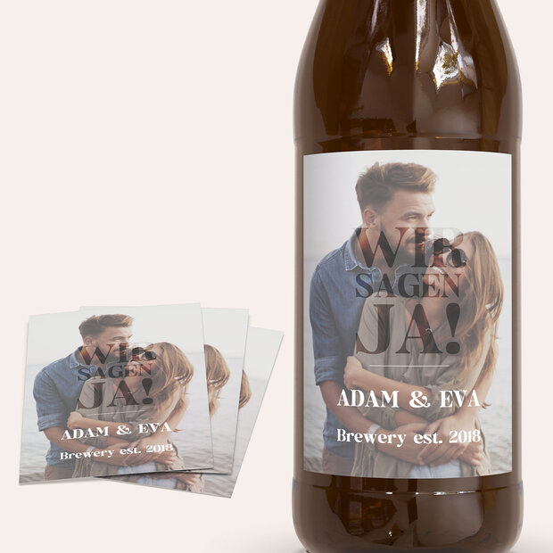 Bieretiketten Hochzeit - Das große Wort