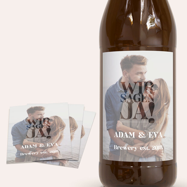 Bieretiketten Hochzeit - Das große Wort