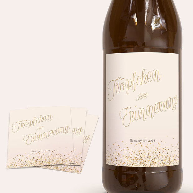Étiquettes de bière Mariage - Geflitter