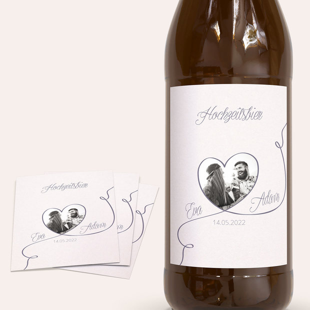 Bieretiketten Hochzeit - Leichtigkeit
