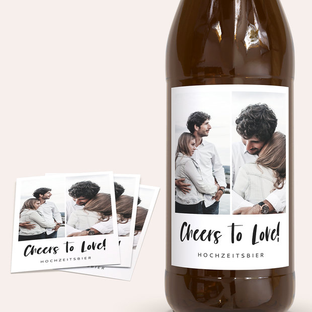 Bieretiketten Hochzeit - Love & Joy