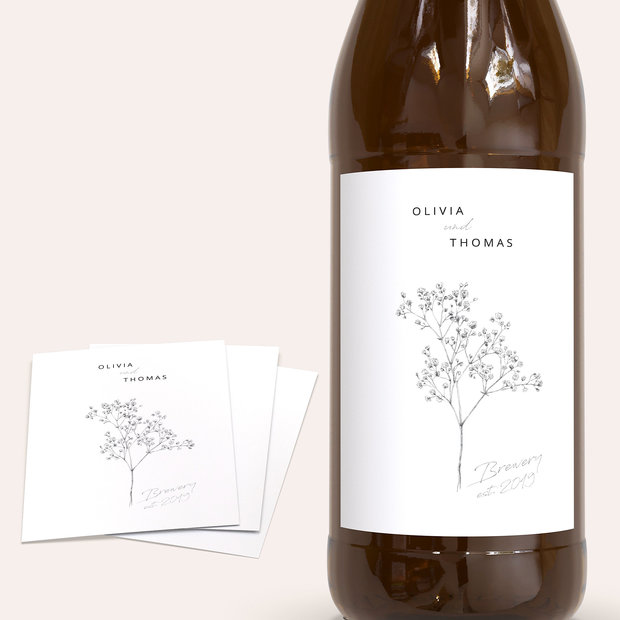 Bieretiketten Hochzeit - Wunschbaum