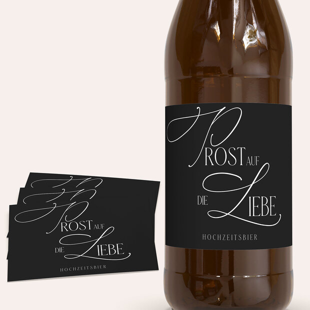 Bieretiketten Hochzeit - Modern Grace