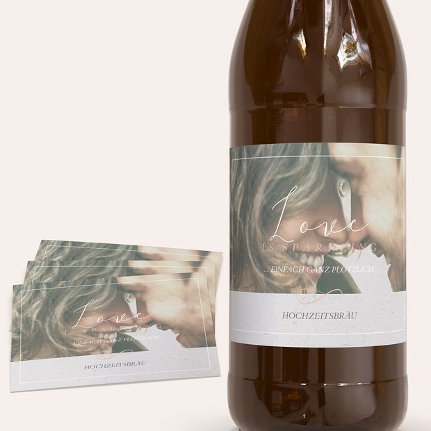 Bieretiketten Hochzeit - Plötzlich Liebe