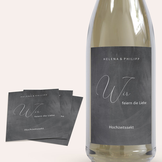 Sektetiketten Hochzeit - Sweet Vintage