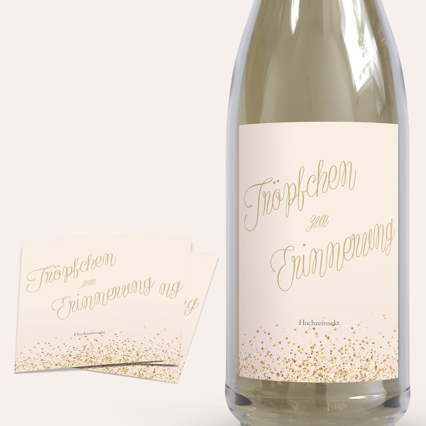 Étiquettes de champagne mariage - Geflitter