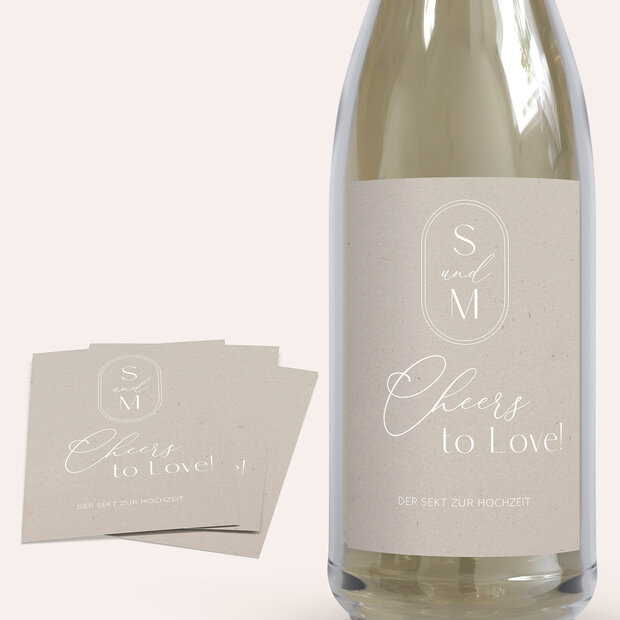 Sektetiketten Hochzeit - Zauber der Leidenschaft